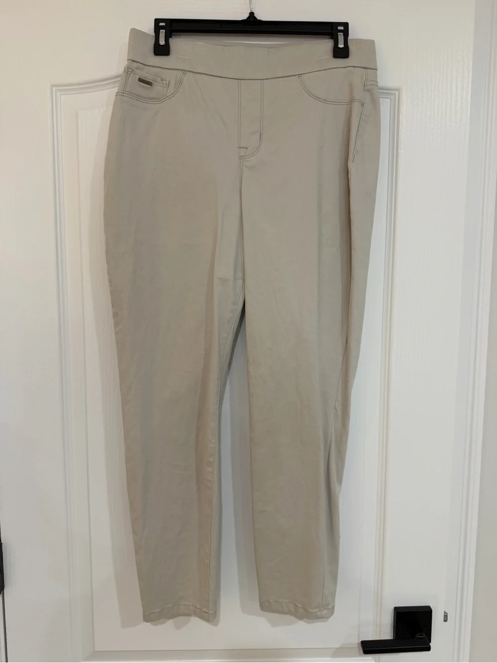 Nine West Light Beige Heidi Pull On Skinny Crop Pants